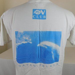 Tursiops Society White T Shirt IGV Club Roatan Island Honduras Men Unisex Sz XL